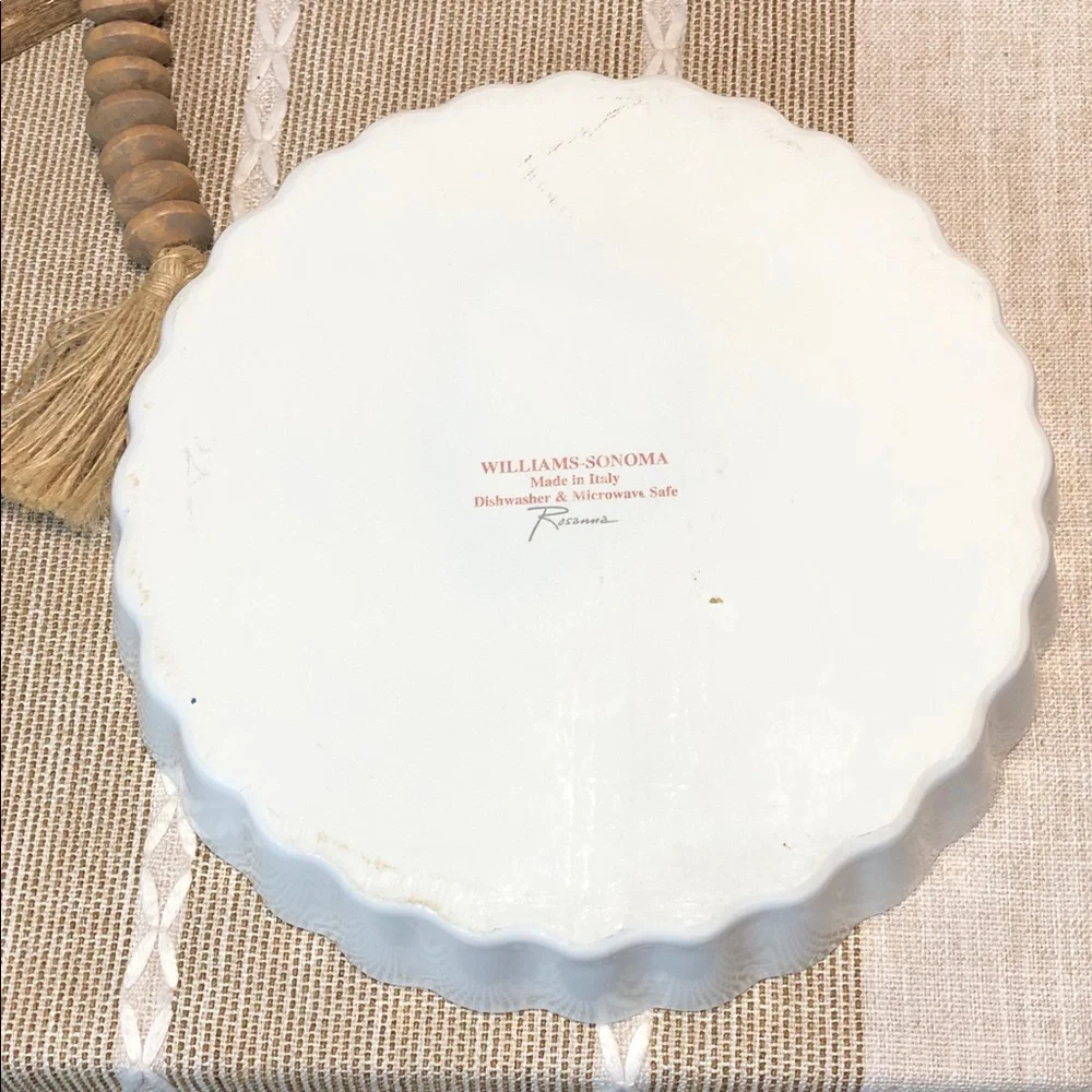 WILLIAMS SONOMA Pie Tart Plate Baking Dish Italy